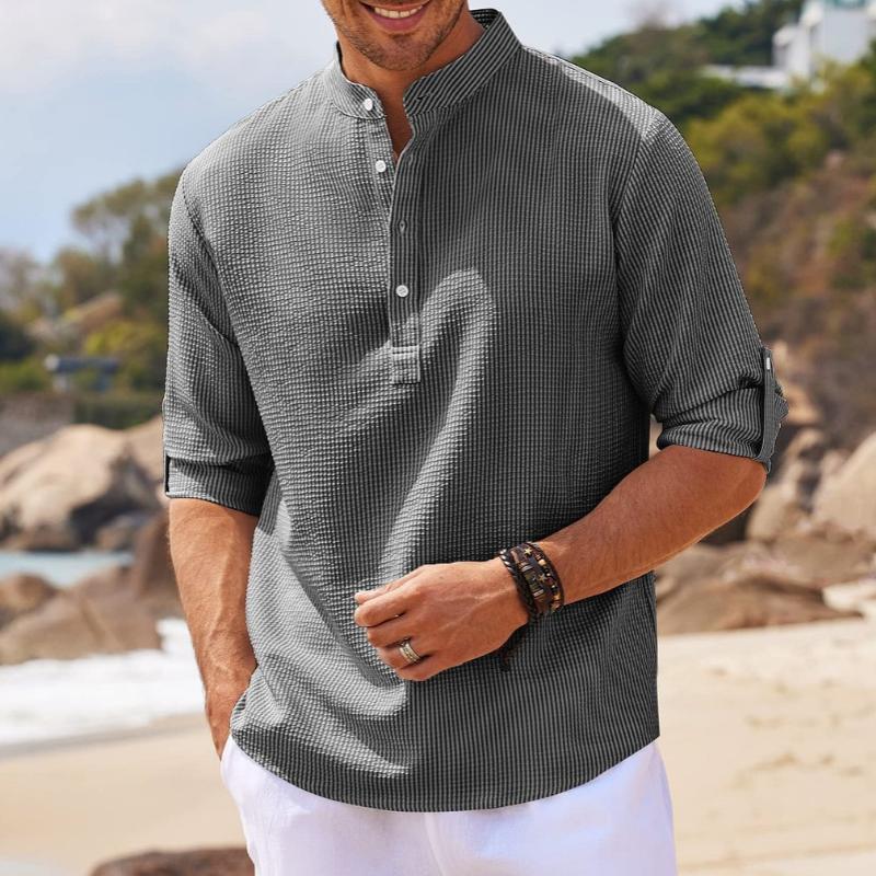 Maison Leclair | Men's Rolled Sleeve Long Shirt