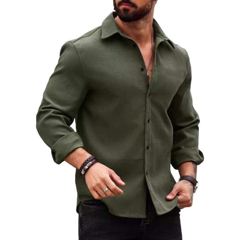 Maison Leclair | Men's Casual Cotton Slim Fit Long Sleeve Shirt