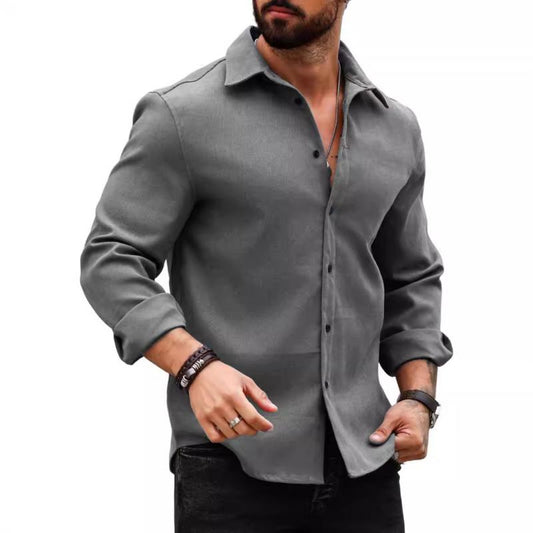 Maison Leclair | Men's Casual Cotton Slim Fit Long Sleeve Shirt