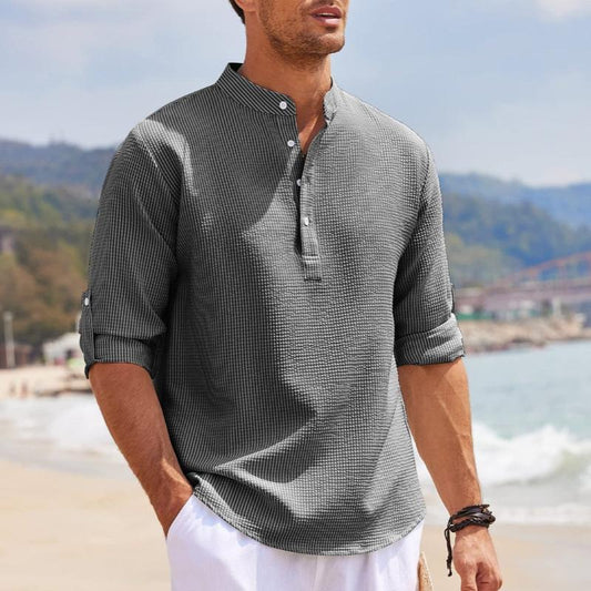 Maison Leclair | Men's Rolled Sleeve Long Shirt